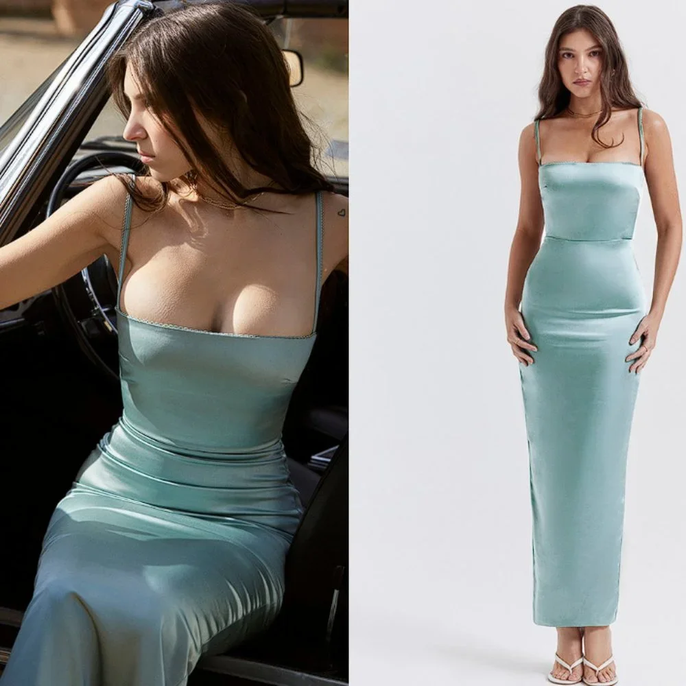 HOUSE OF CB 'Costanza' Light Jade Maxi Dress NWOT - Picture 1 of 12